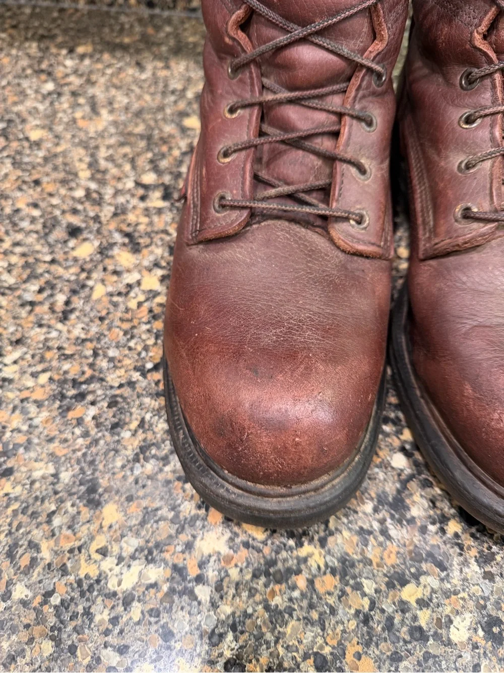Men's Brown red wing supersole Leather Work Boots 10 EE